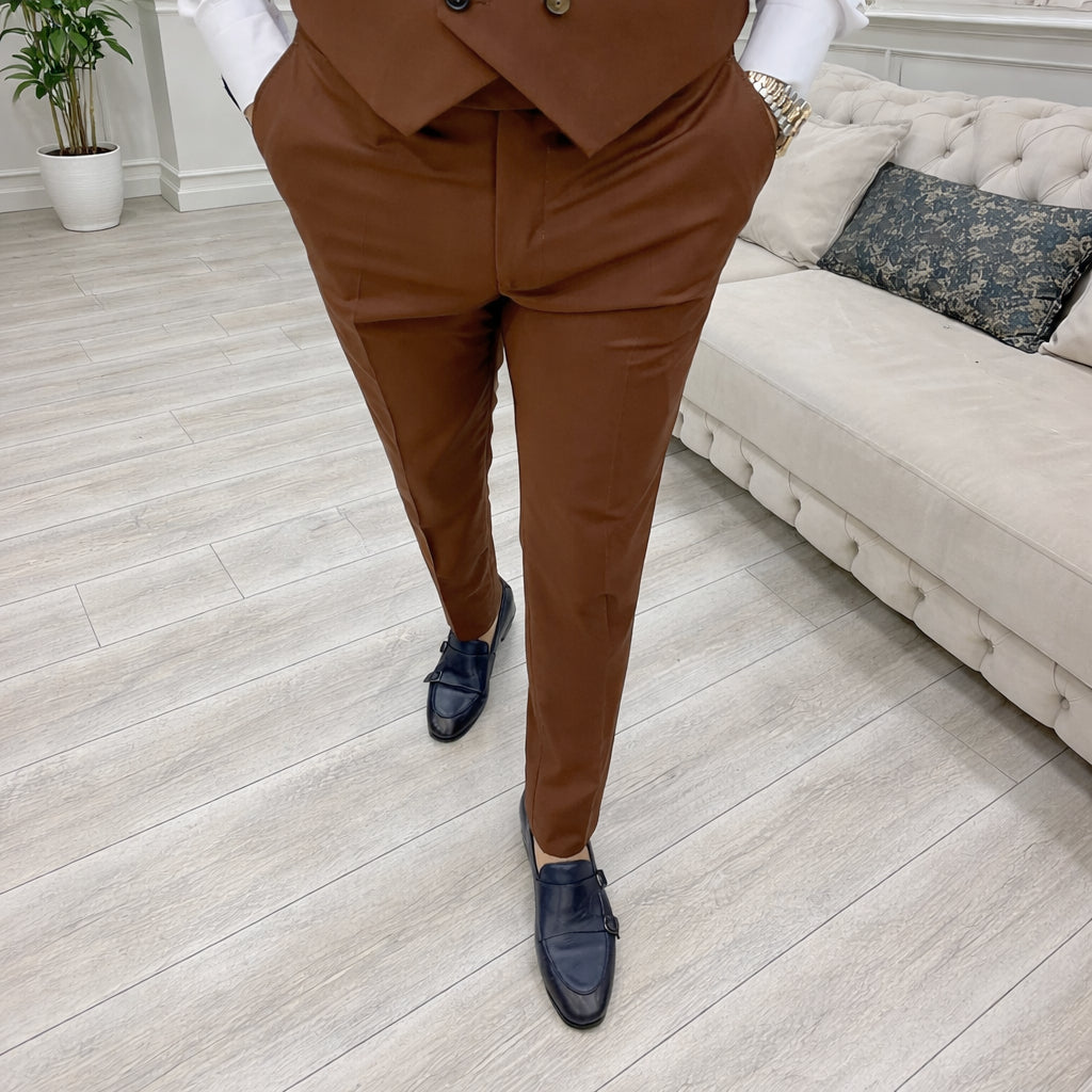Hollywood jacket Men’s Brown 3 Piece Suit