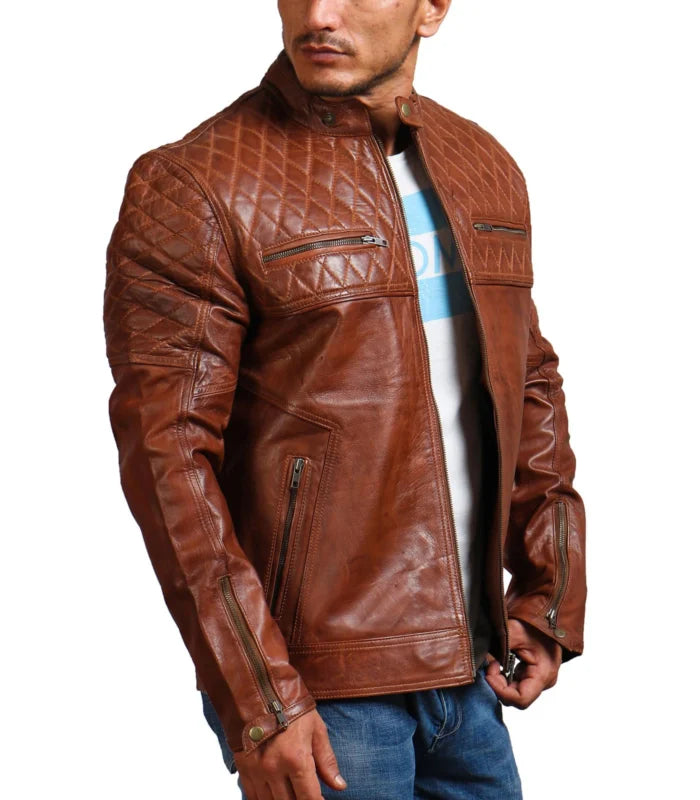 Men’s Vintage Brown Leather Jacket
