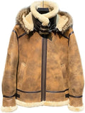 Men's Sheepskin Fur Hooded Jacket