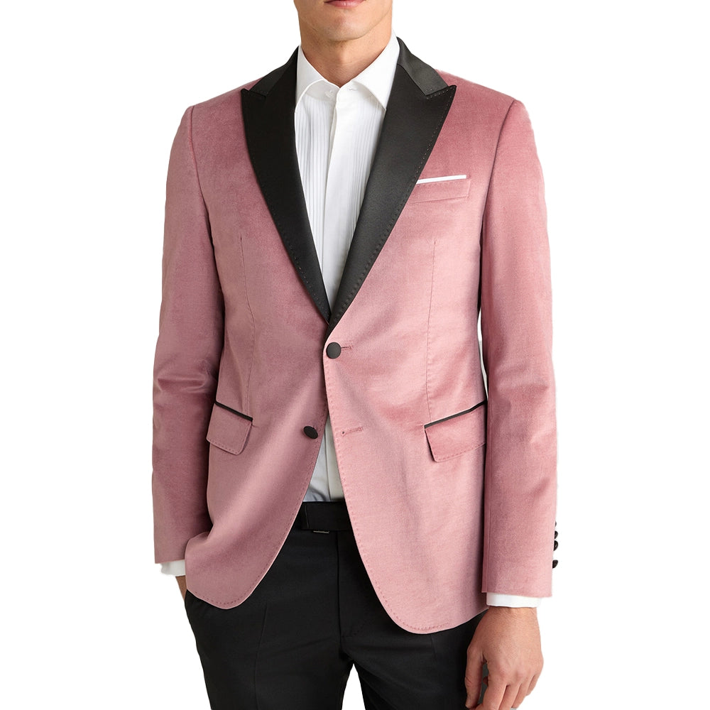Men’s Pink 2 Piece Shawl Lapel Tuxedo Suit
