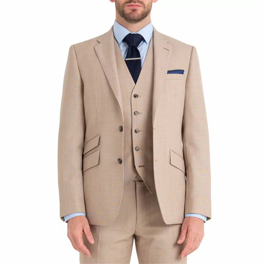 Men’s Tan 3 Piece Wedding Suit