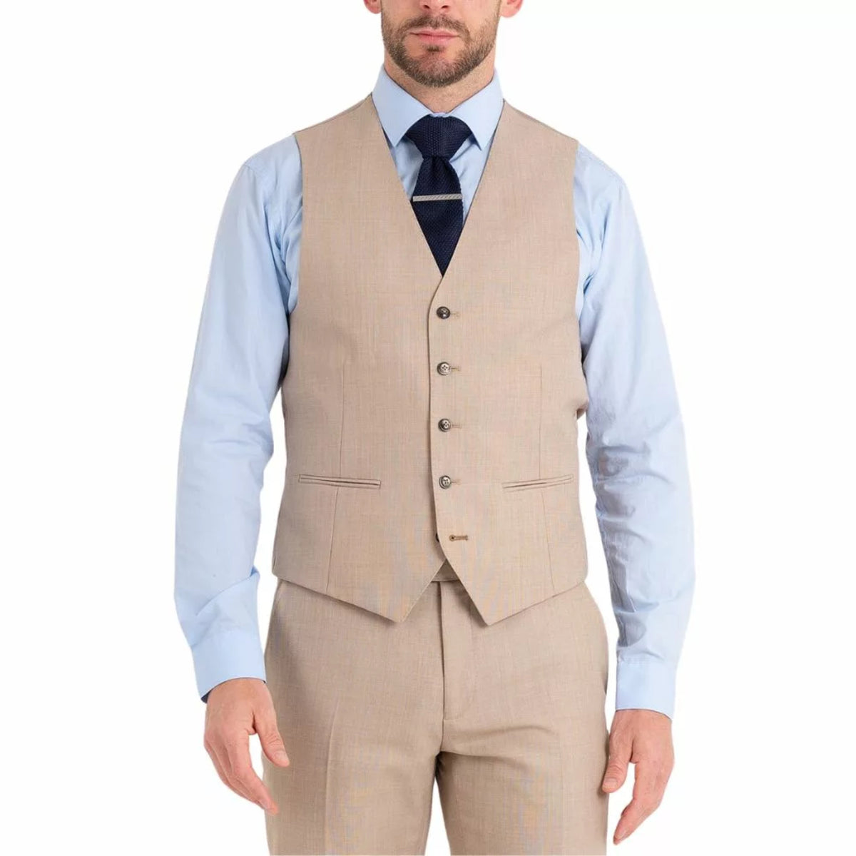 Men’s Tan 3 Piece Wedding Suit