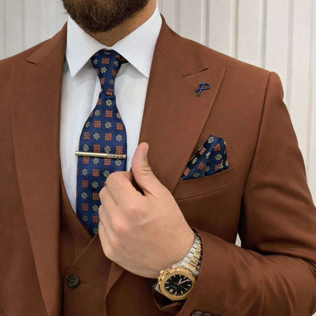 Hollywood jacket Men’s Brown 3 Piece Suit