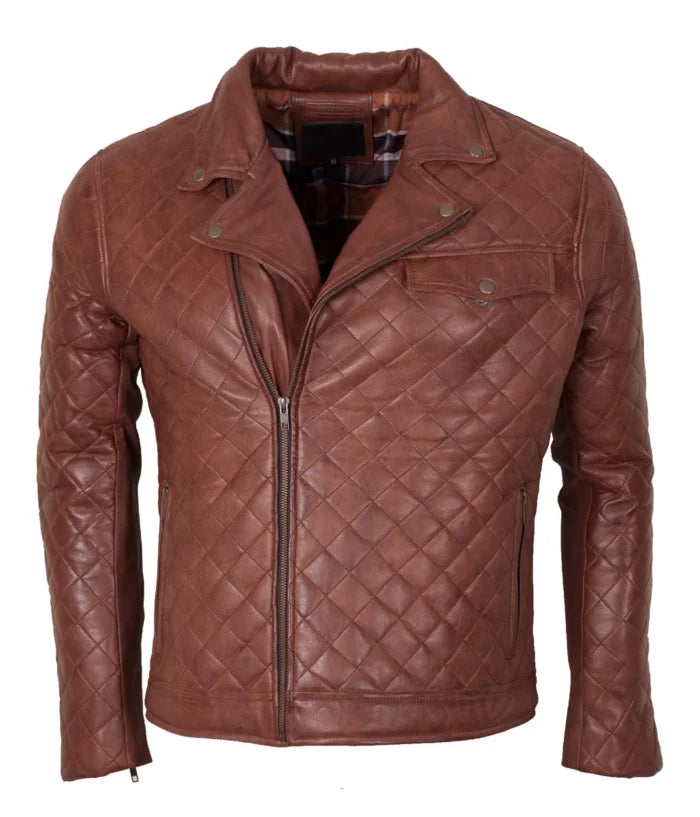 Men’s Brown Soft Casual Biker Leather Jacket