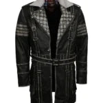 Men’s Fallout Distressed Grey Leather Coat