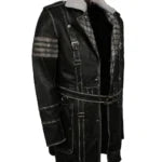 Men’s Fallout Distressed Grey Leather Coat