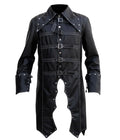 Men's Gothic Leather Coat Halloween Costume – Premium Genuine Leather Long Coat