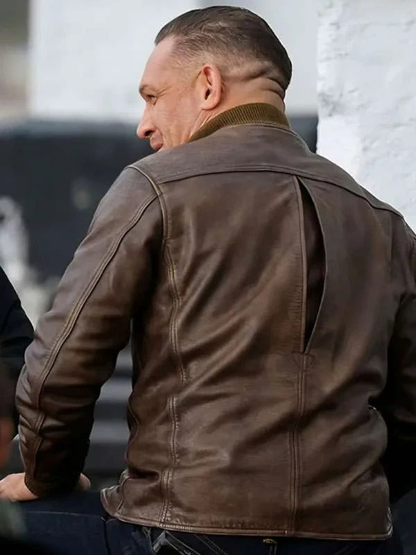 Hollywood Jackets Tom Hardy MobLand Brown Leather Jacket