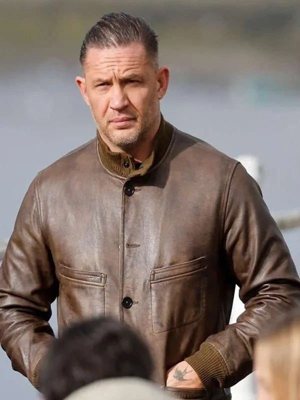 Hollywood Jackets Tom Hardy MobLand Brown Leather Jacket