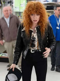 Hollywood Jackets Charlie Cale Poker Face S02 Black Leather Jacket