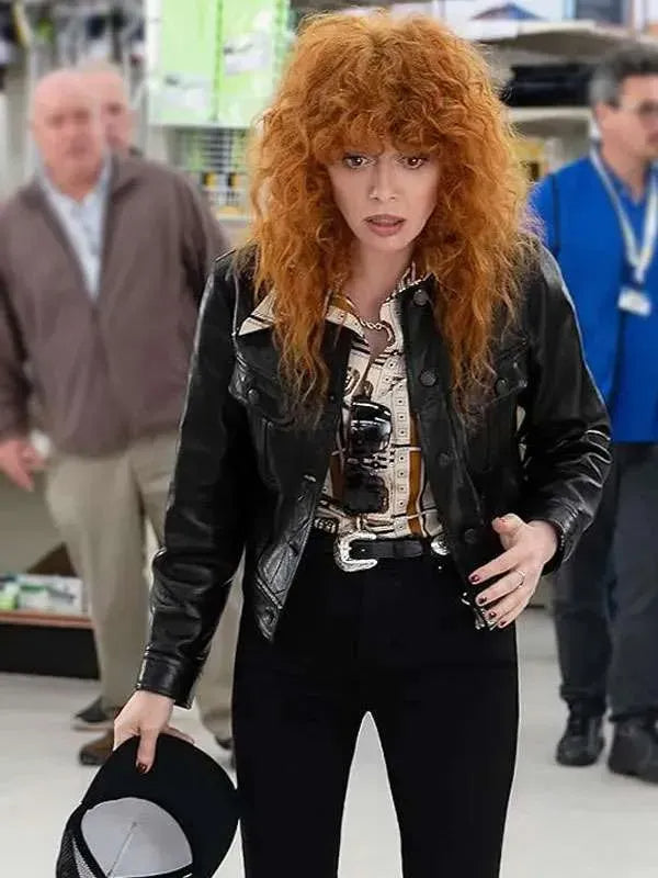 Hollywood Jackets Charlie Cale Poker Face S02 Black Leather Jacket