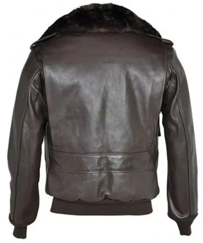 R.J. Macready The Thing Kurt Russell Bomber Brown Leather Jacket