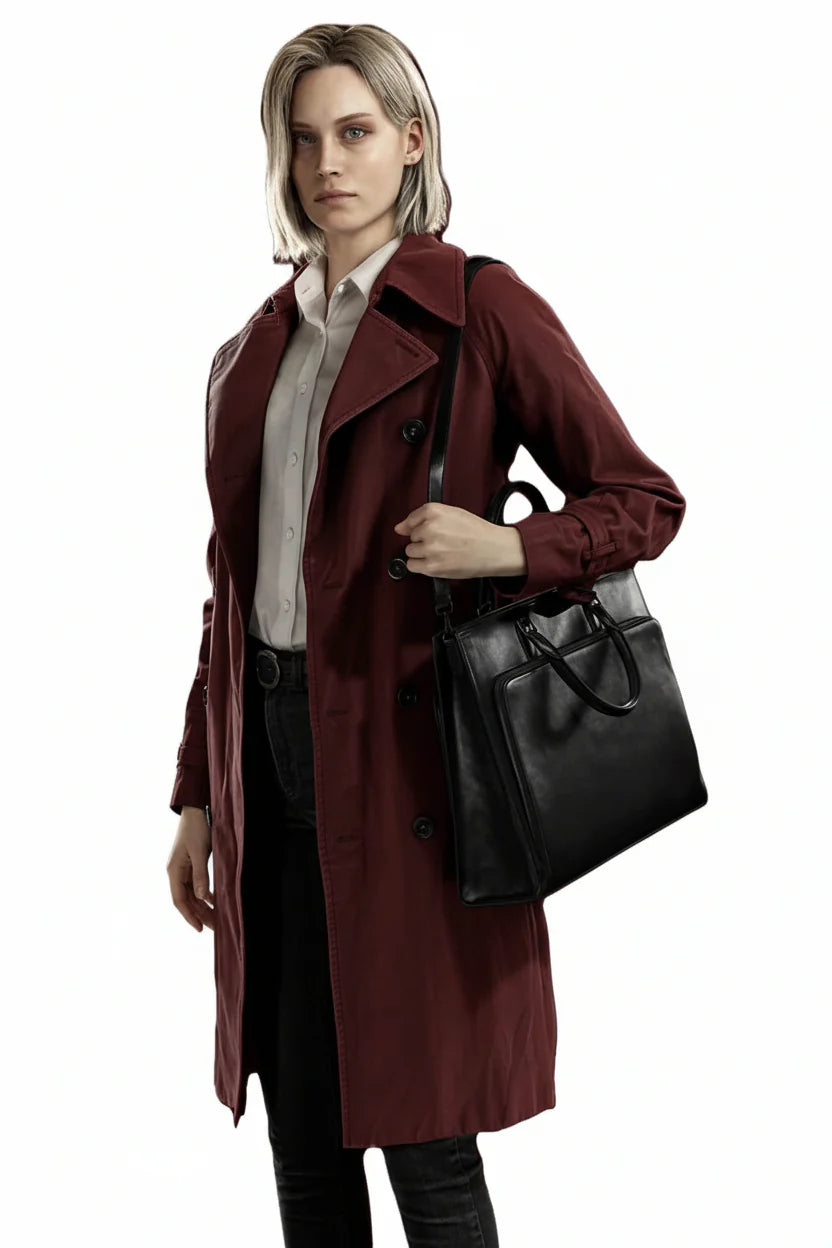Hollywood Jackets Alyssa Ashcroft Resident Evil: Requiem 2026 Red Trench Coat