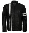 Men’s Retro Driver Style Black Genuine Leather Biker Jacket