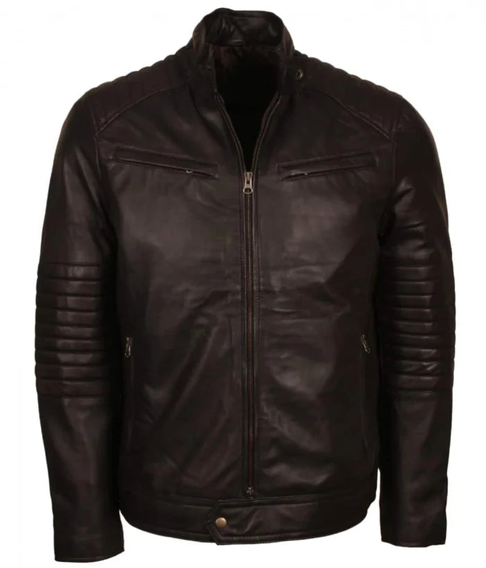 Road Rebel Men’s Black Motorcycle Leather Jacket