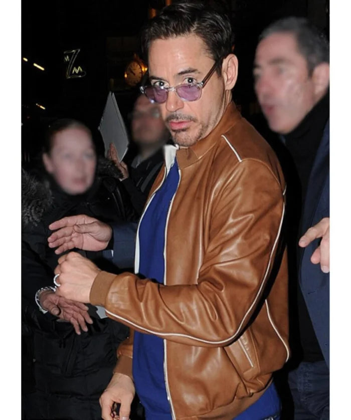 Robert Downey Jr Brown Leather Jacket