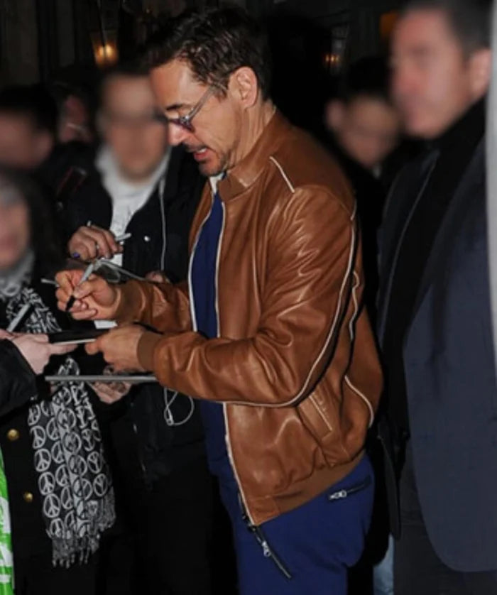 Robert Downey Jr Brown Leather Jacket
