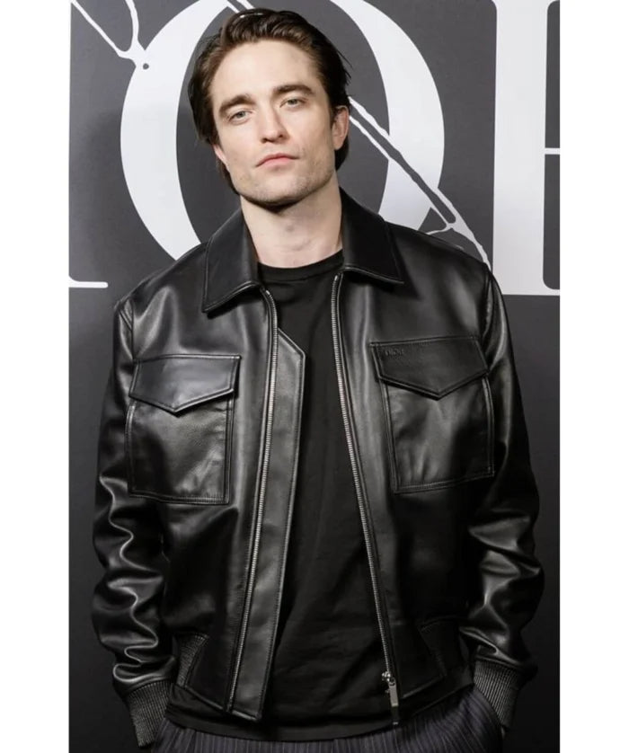 Hollywood Jackets Robert Pattinson Black Leather Jacket