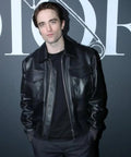 Robert Pattinson Black Leather Jacket