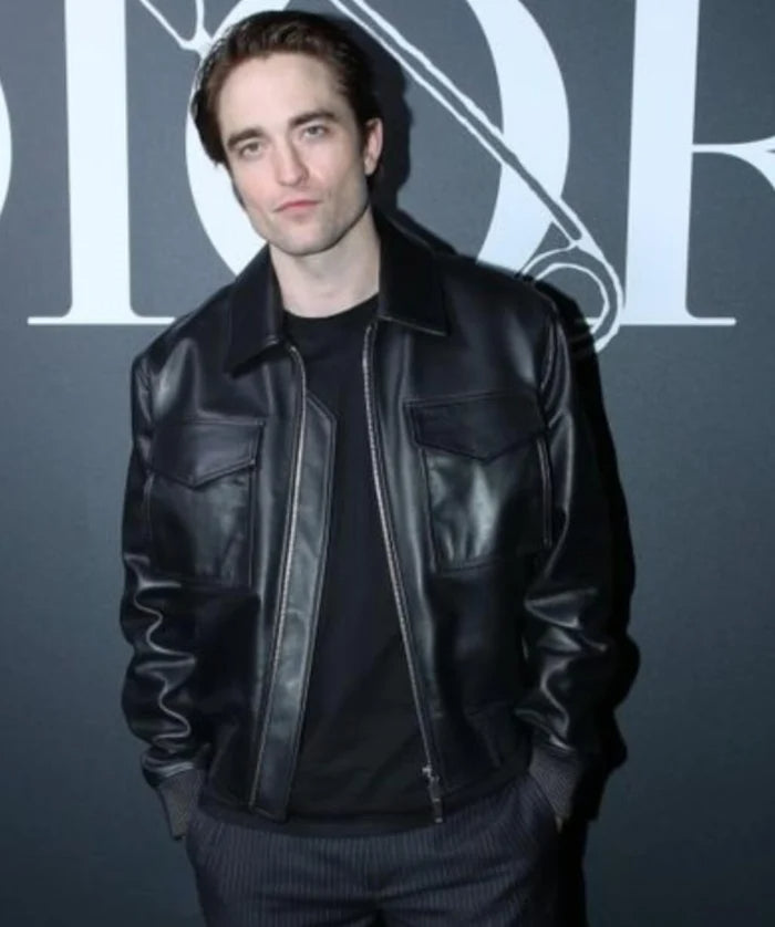 Hollywood Jackets Robert Pattinson Black Leather Jacket