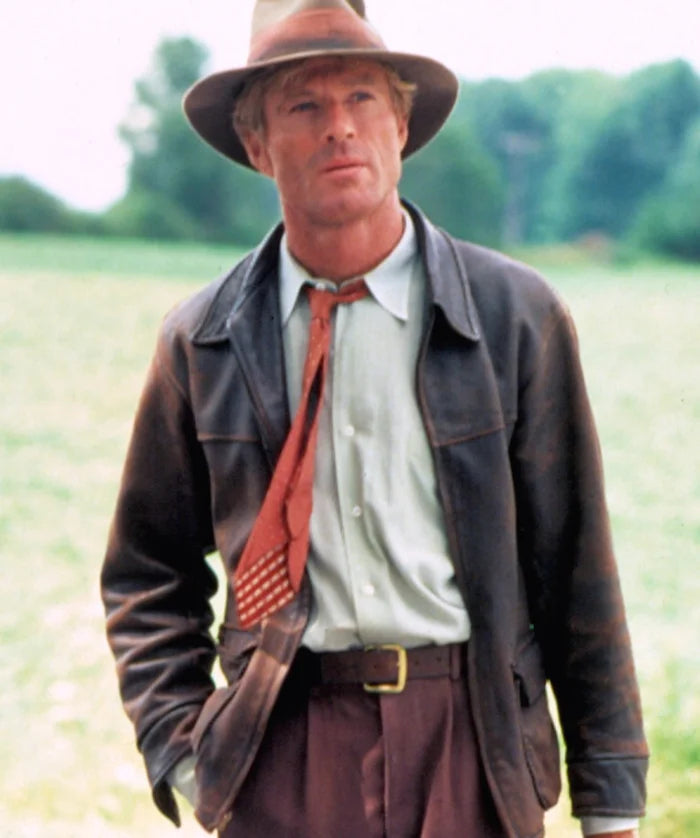 Hollywood Jackets Robert Redford The Natural Roy Hobbs Leather Jacket