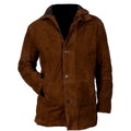 Hollywood Jackets Heritage Brown Suede Leather Coat