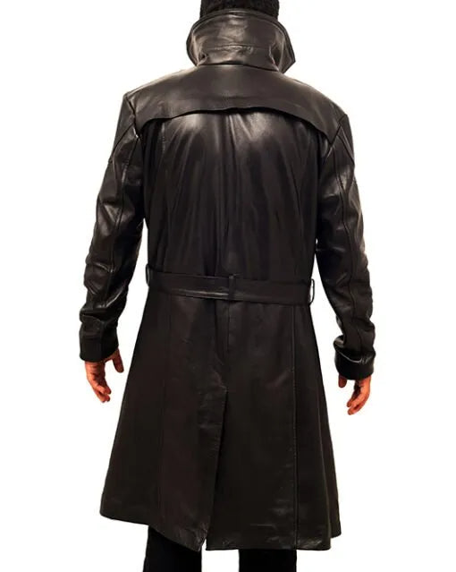 Hollywood Jackets Blade Runner 2049 Ryan Gosling Shearling Leather Trench Coat