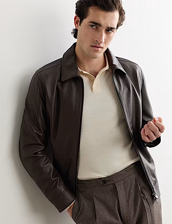 Hollywood Jacket Modern Leather Zip Jacket