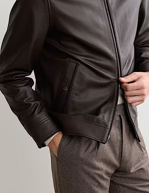 Hollywood Jacket Modern Leather Zip Jacket