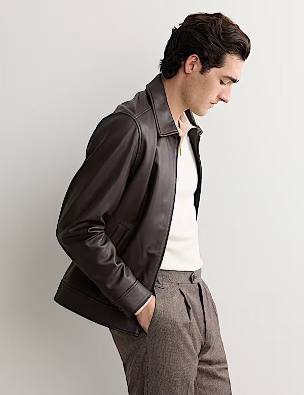 Hollywood Jacket Modern Leather Zip Jacket