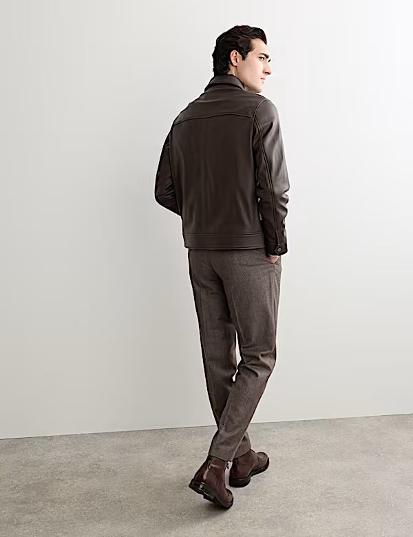 Hollywood Jacket Modern Leather Zip Jacket
