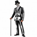 Halloween Black Skeleton Suit – Men’s Skeleton Print Blazer with Pants
