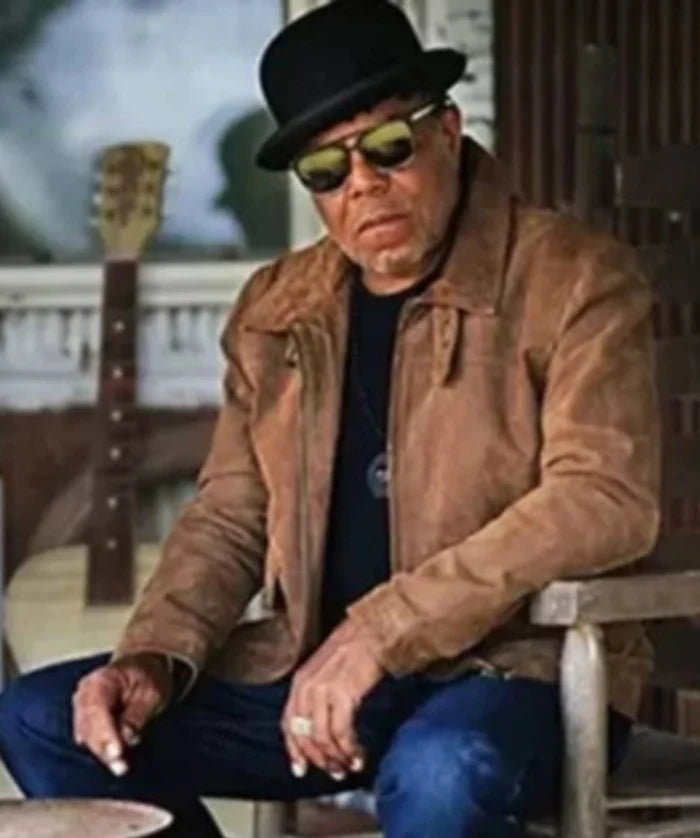 Tito Jackson Brown Suede Leather Jacket