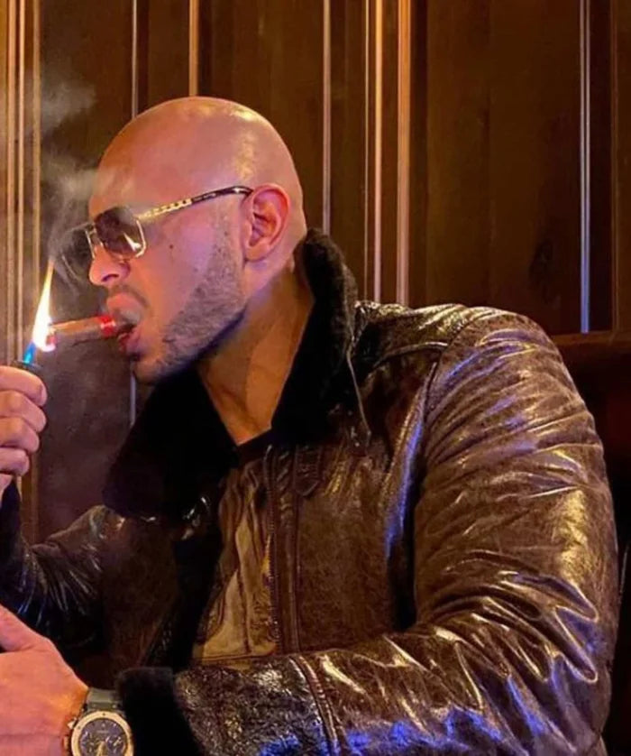 Hollywood Jackets Top G Andrew Tate Brown B3 Shearling Leather Jacket