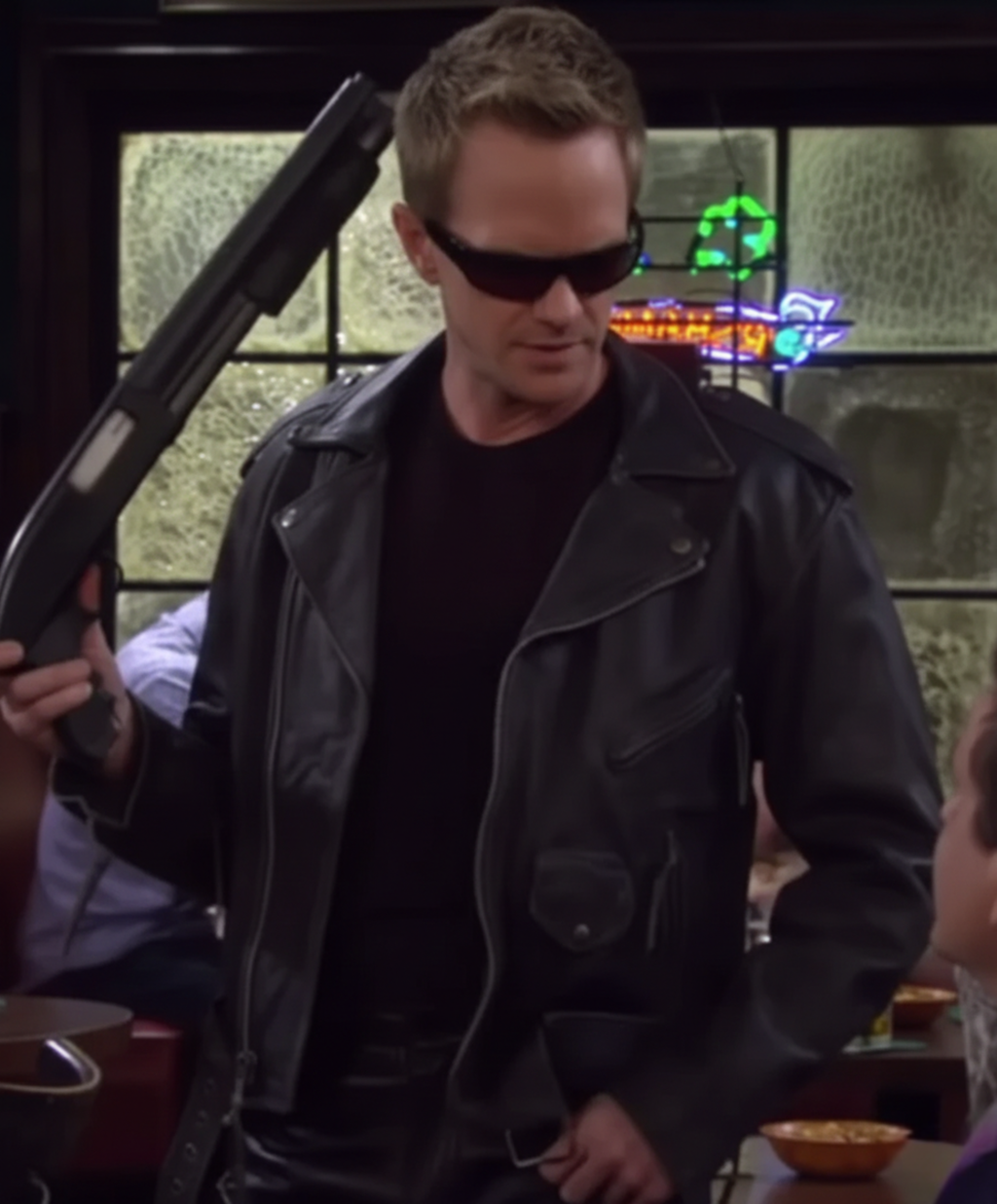 Barney Stinson Inspired Terminator Style Leather Jacket