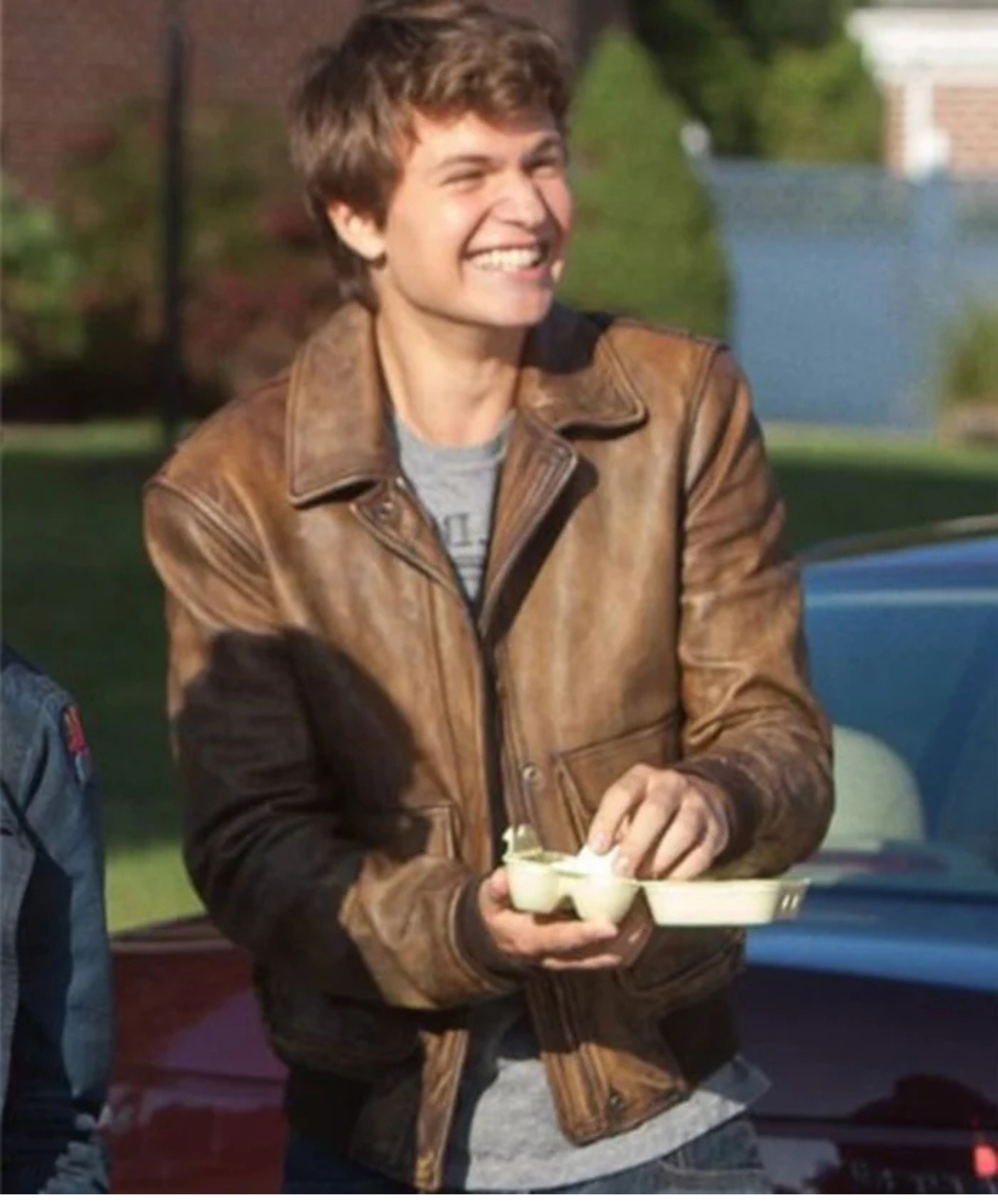 Ansel Elgort Inspired Leather Jacket
