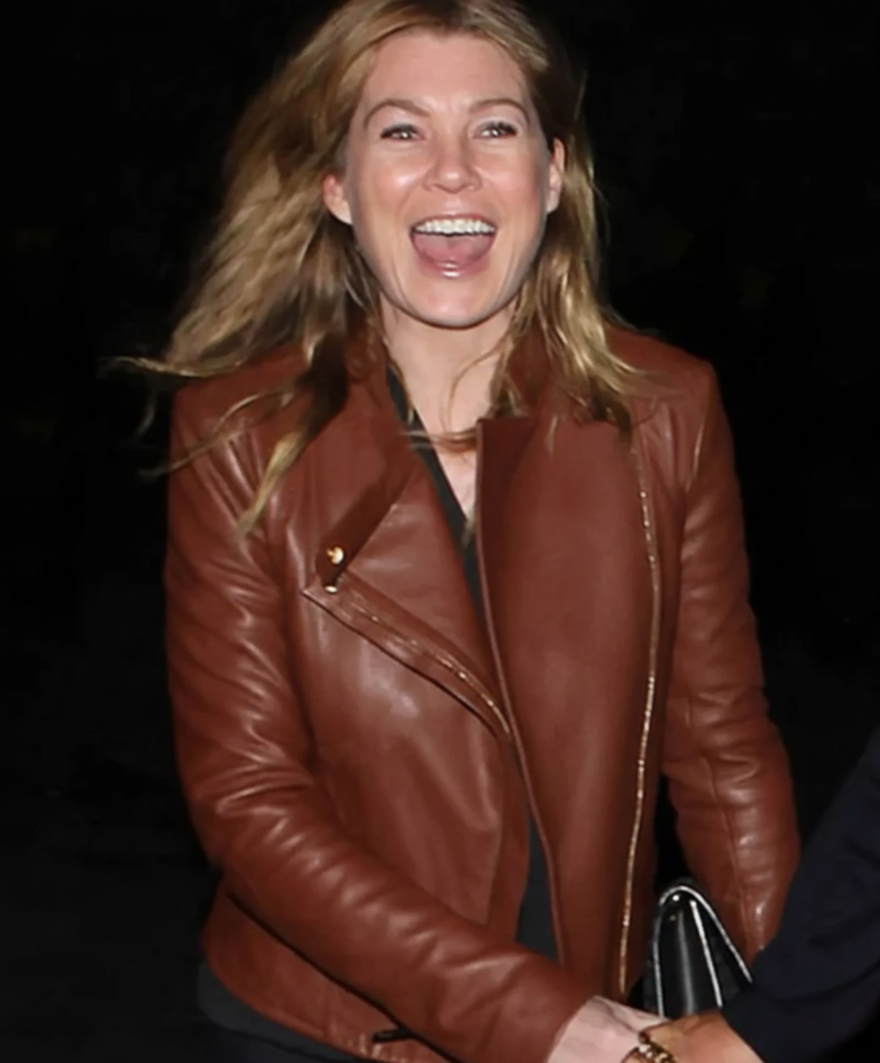 Hollywood Jackets Ellen Pompeo Inspired Brown Leather Jacket