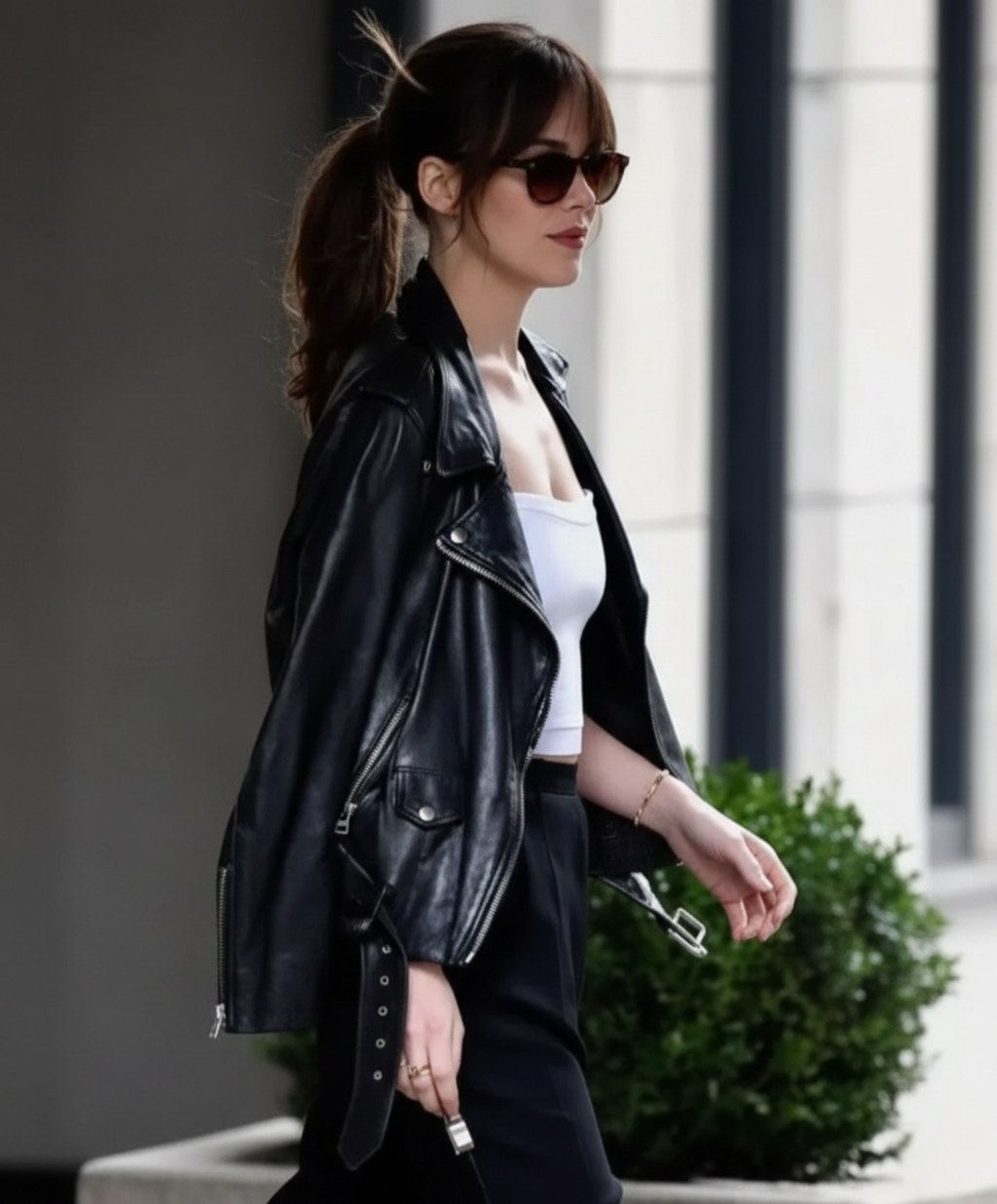 Hollywood Jackets Dakota Johnson Inspired Biker Leather Jacket