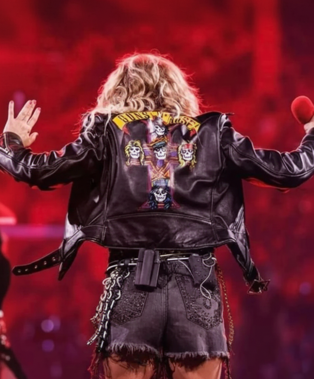 Hollywood Jackets Carrie Underwood Guns N’ Roses Black Leather Biker Jacket
