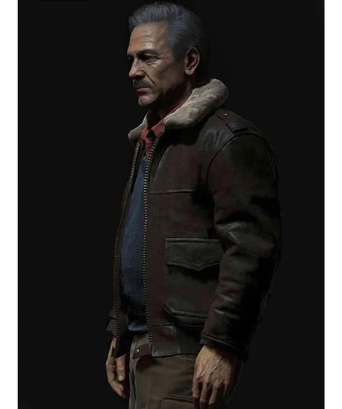 Victor Sullivan Uncharted 4 Aviator Leather Jacket