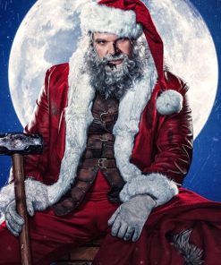 Hollywood Jackets David Harbour Violent Night Santa Claus Leather Coat