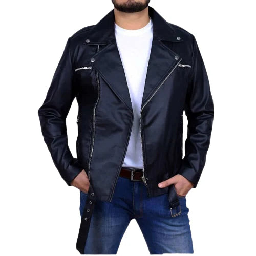 Walking Dead Negan Black Leather Jacket