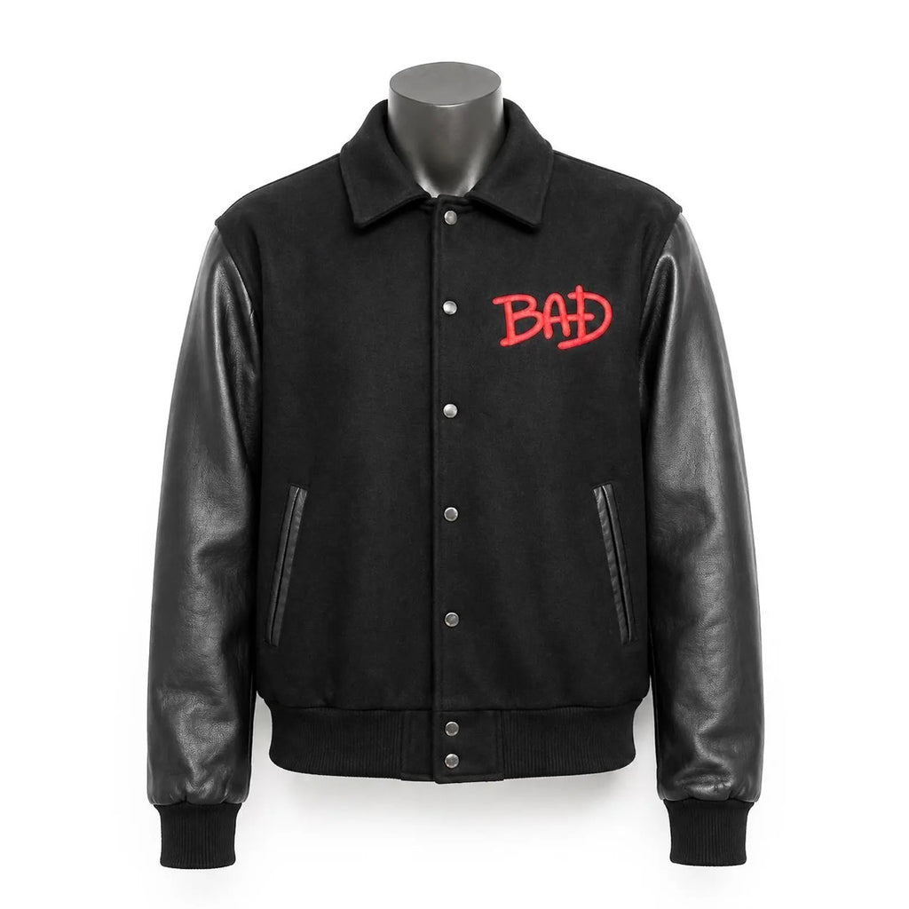 Michael Jackson Bad Tour Varsity Jacket – Retro 80s Concert Inspired Jacket