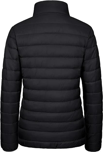 Women Red Quilt Puffer Jacket