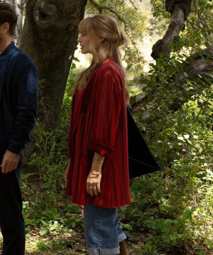 Hollywood Jackets A Big Bold Beautiful Journey 2025 Margot Robbie Red Coat