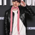 A Complete Unknown Paris Premiere Timothée Chalamet Black Leather Jacket