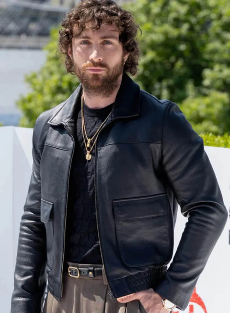 Aaron Taylor-Johnson 28 Years Later London Premiere Leather Jacket