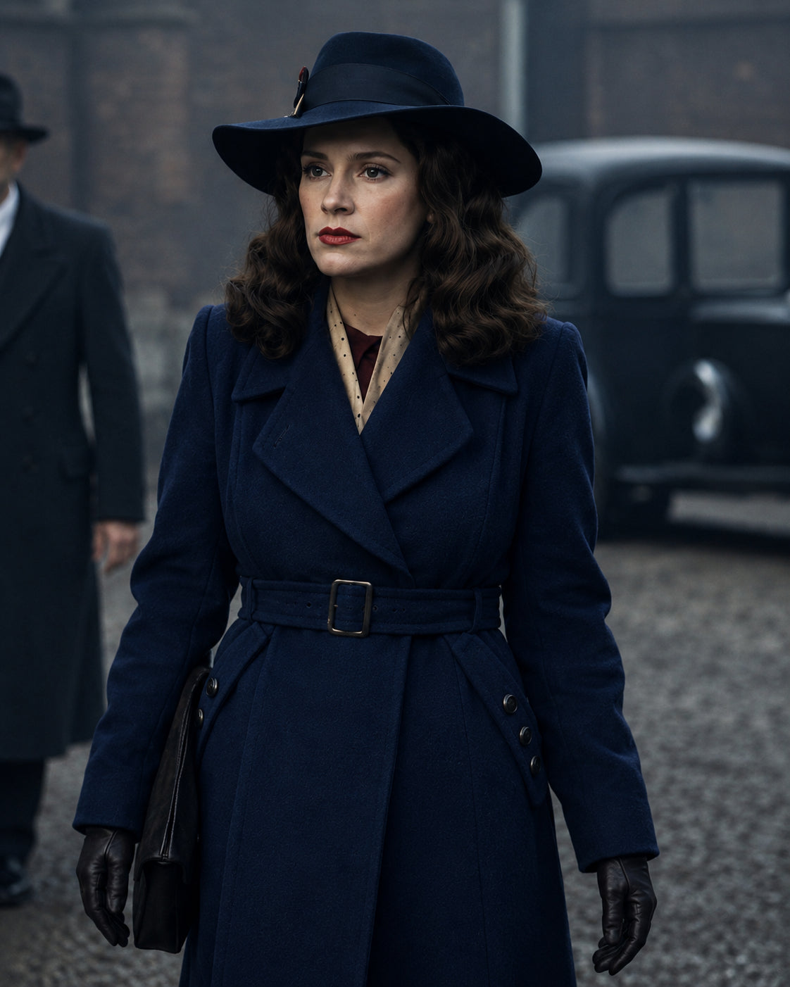 Hollywood Jackets Ada Shelby Peaky Blinders: The Immortal Man 2026 Navy Blue Wool Coat