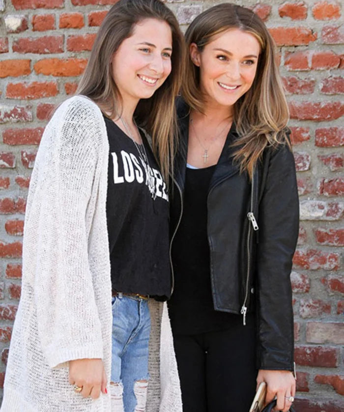 Alexa PenaVega Inspired Black Leather Jacket