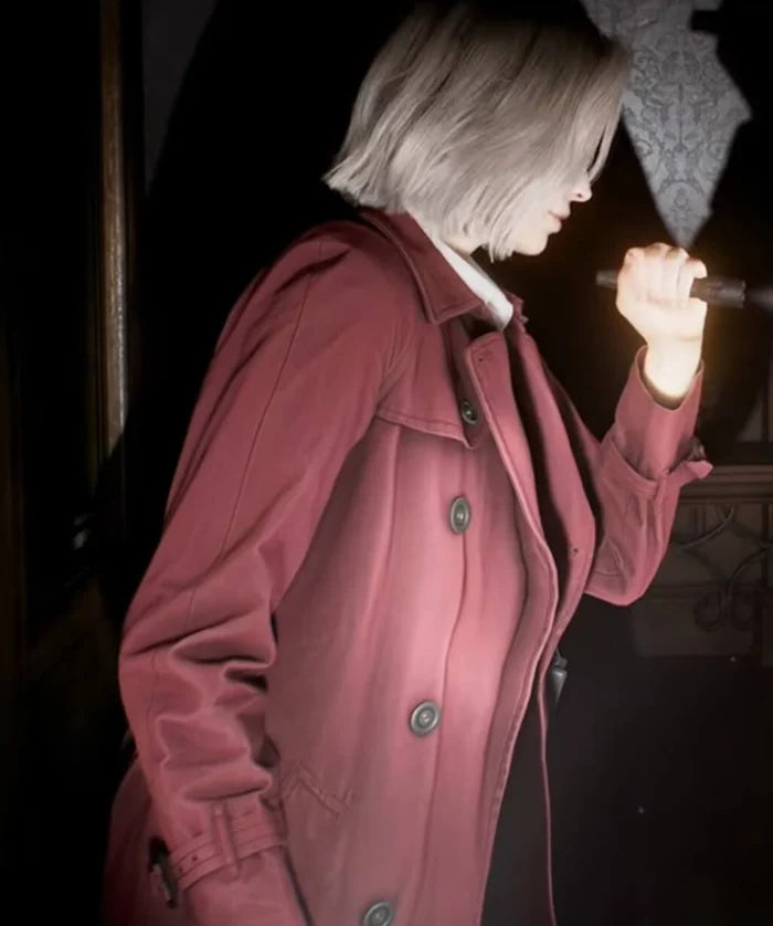 Hollywood Jackets Alyssa Ashcroft Resident Evil: Requiem 2026 Red Trench Coat
